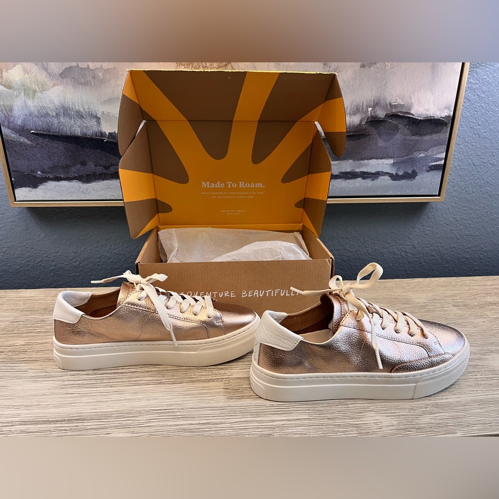 🆕 Soludos Metallic Platform Sneakers - Picture 7 of 9